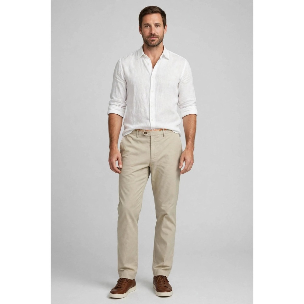 Tommy Bahama Dress Pants Mens 34x30 Khaki Tan Beige Chino Silk Trouser